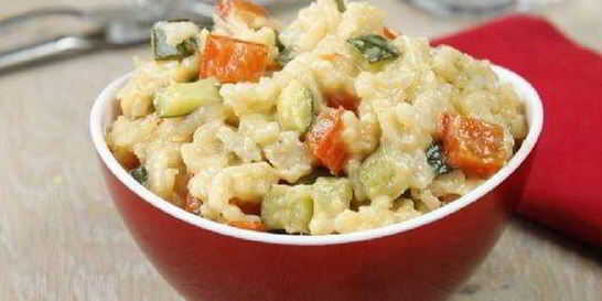 Ризотто с цукини и красным перцем