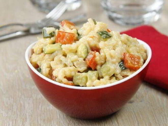 Рецепт ризотто с цукини и красным перцем