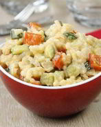 Ризотто с цукини и красным перцем