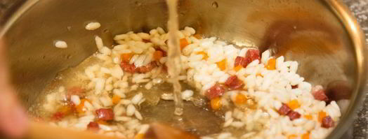 ризотто с тыквой и копченой утиной грудкой. Шаг 8