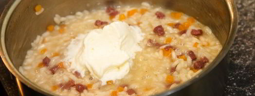 ризотто с тыквой и копченой утиной грудкой. Шаг 9