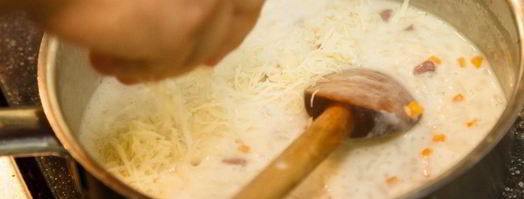 ризотто с тыквой и копченой утиной грудкой. Шаг 10