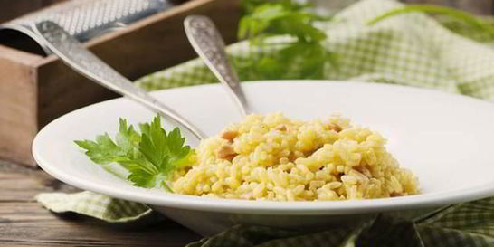 Ризотто с ветчиной и цукини