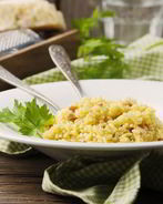 Ризотто с ветчиной и цукини