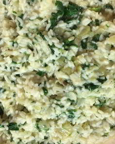 Ризотто со шпинатом и козьим сыром