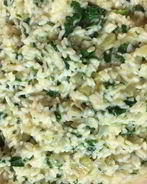 Ризотто со шпинатом и козьим сыром