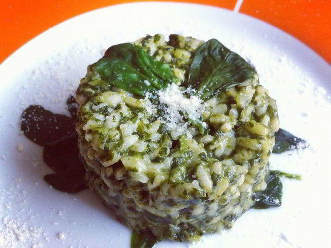 Рецепт ризотто со шпинатом