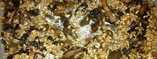 розовое ризотто с белыми грибами. Шаг 10