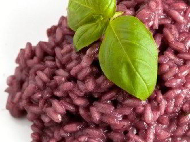 Рецепт свекольного ризотто с пармезаном