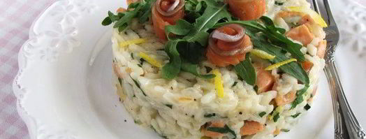 яблочное ризотто с копченым лососем. Шаг 12