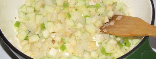 яблочное ризотто с копченым лососем. Шаг 5