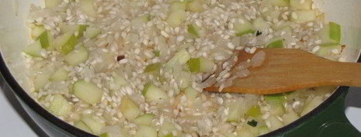 яблочное ризотто с копченым лососем. Шаг 6