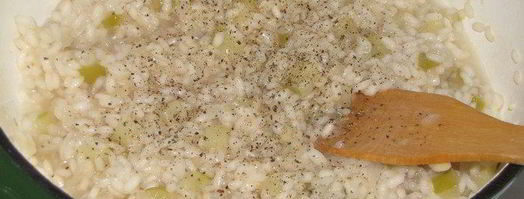 яблочное ризотто с копченым лососем. Шаг 9