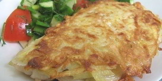 Белая рыба в картофельной корочке
