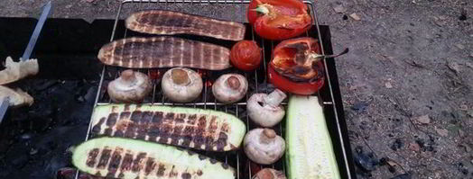 дорада с овощами, запеченая на углях. Шаг 2