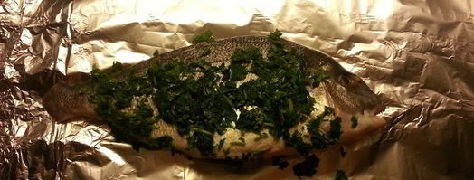 дорада в фольге. Шаг 3