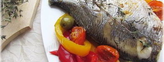 дорадо запеченная с овощами и оливками. Шаг 9