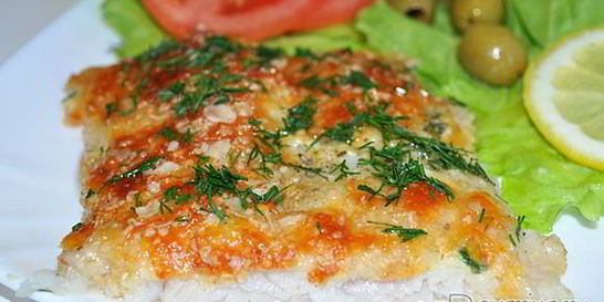 Филе судака под сырно-овсяной корочкой