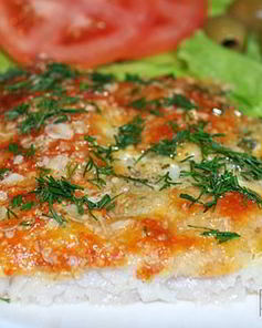 Филе судака под сырно-овсяной корочкой