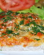 Филе судака под сырно-овсяной корочкой