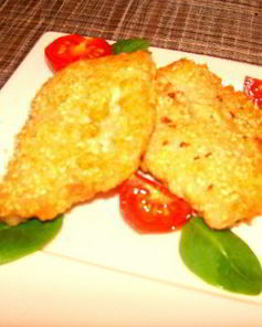 Филе судака в кунжуте и яйце