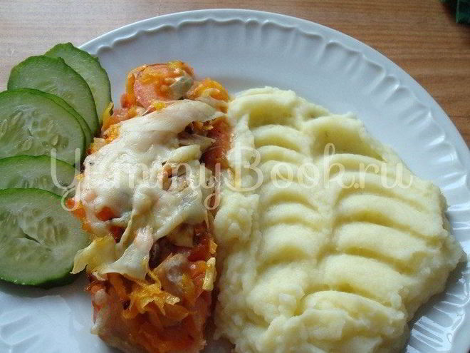 Рецепт форели с овощами и грибами