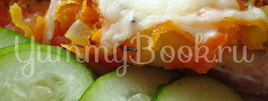 форель с овощами и грибами. Шаг 4