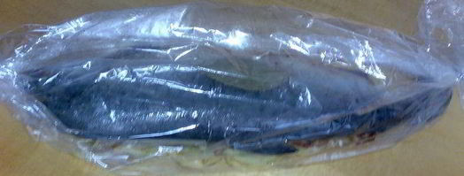 горбуша запеченная в рукаве с луком и кабачком. Шаг 6