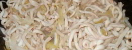 кальмар, тушенный в сметане. Шаг 3