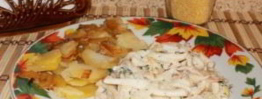 кальмар, тушенный в сметане. Шаг 5