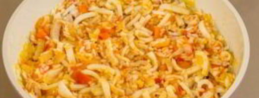 кальмары с рисом и помидорами. Шаг 10