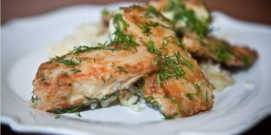 Камбала под маринадом