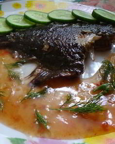 Камбала с соусом чили