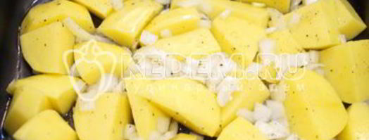 камбала в духовке с картофелем. Шаг 6