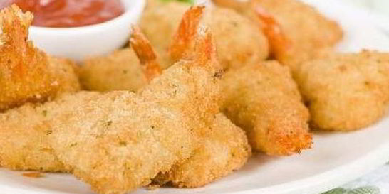Хрустящие креветки в панировке