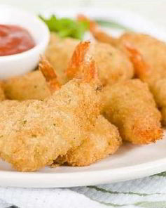 Хрустящие креветки в панировке
