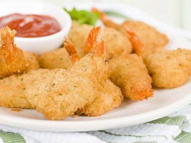 Рецепт хрустящих креветок в панировке