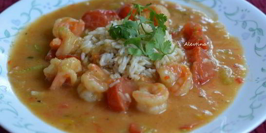 Креветки Etouffee
