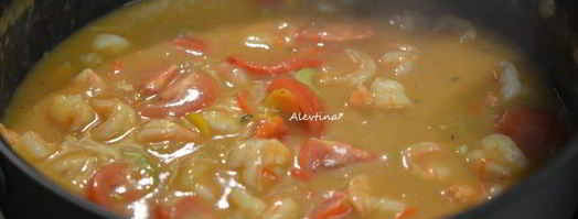 креветки etouffee. Шаг 4