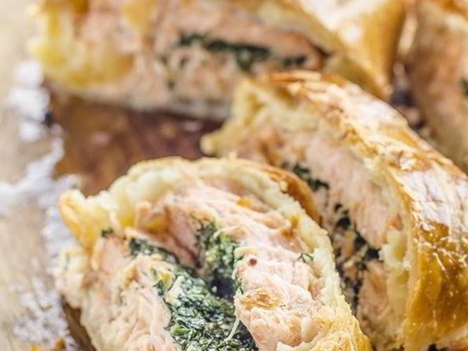 Рецепт лосося в хрустящем тесте