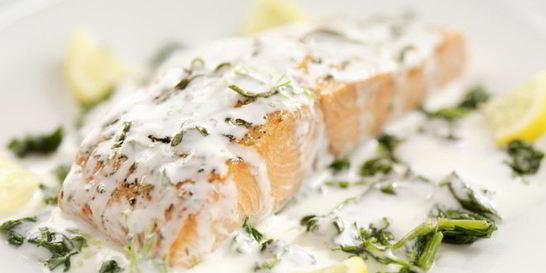 Лосось в сливочном соусе