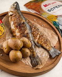 Маринованная форель на гриле