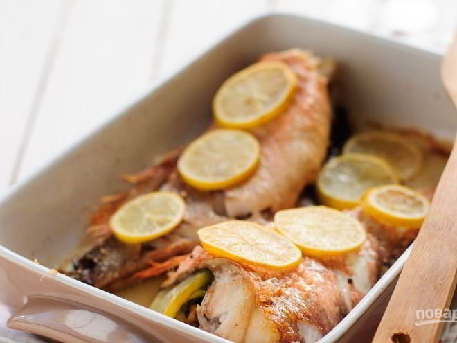 Рецепт морской рыбы в духовке