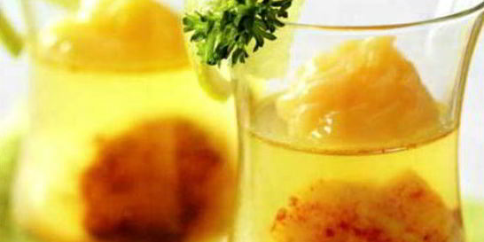 Морские гребешки в лаймовом желе