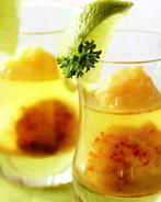 Морские гребешки в лаймовом желе