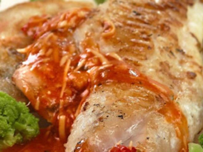 Рецепт морского окуня с брокколи