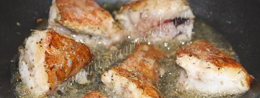 морской окунь с хрустящей корочкой. Шаг 5