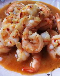 Острые креветки в соусе