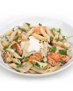 Пенне с форелью и моцареллой