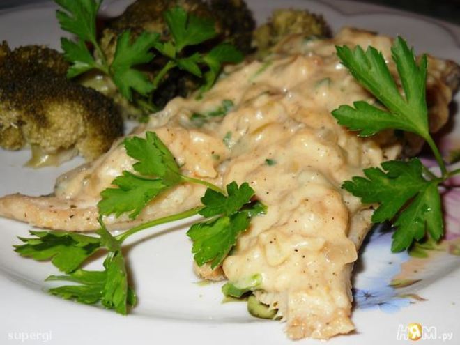 Рецепт рыбы на пару под луково-горчичным соусом